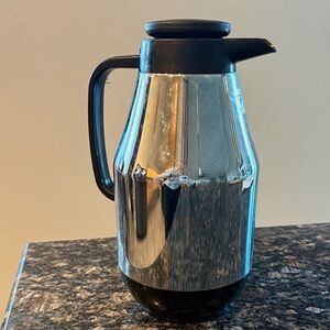 Vintage stainless steel and black coffee Carafe